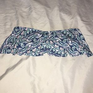 Blue Aztec pattern bandeau